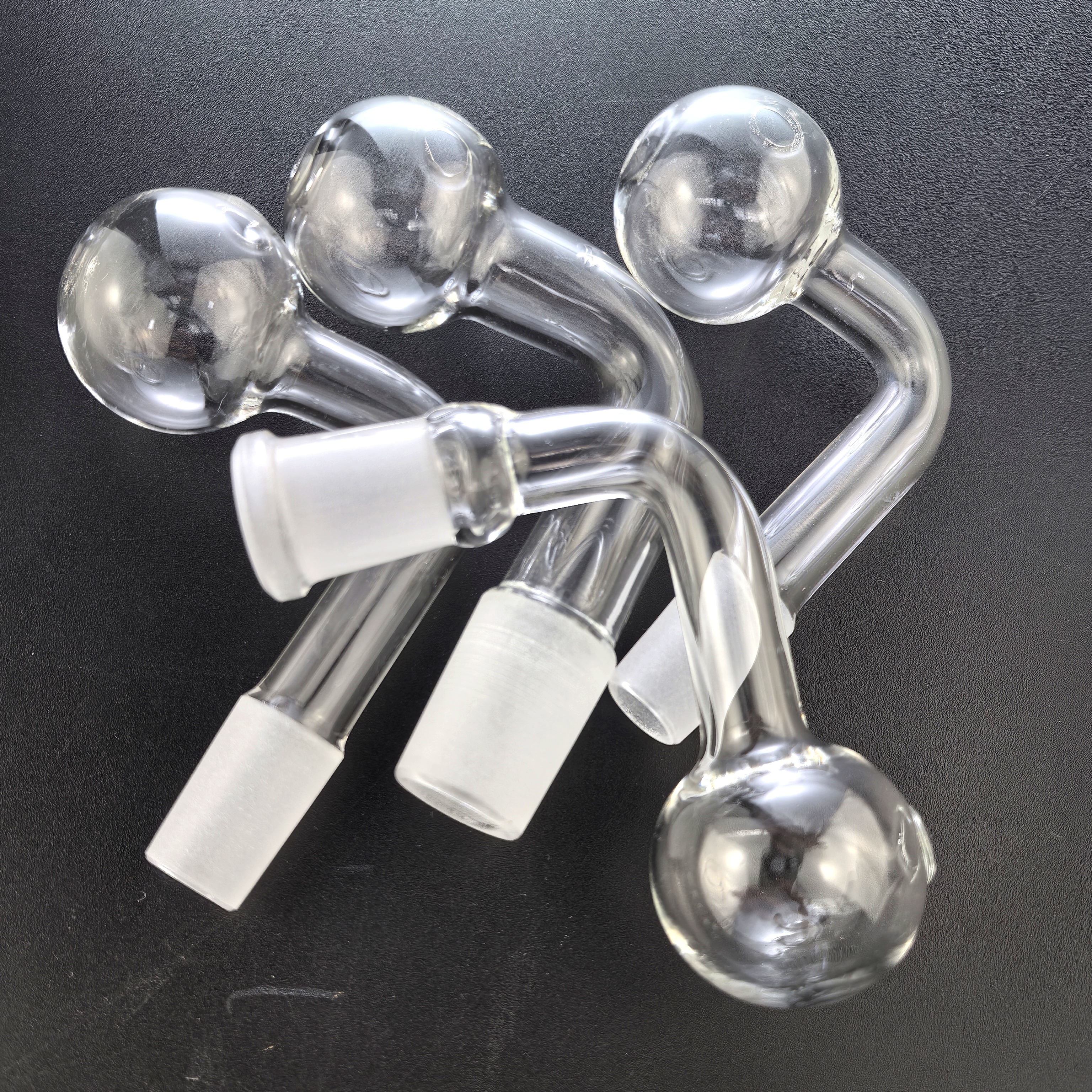 Glass Oil Burner Pipe Smoking Pipes 14mm 18mm Male for water bubbler bong adapter tobacco nail Bent shape design