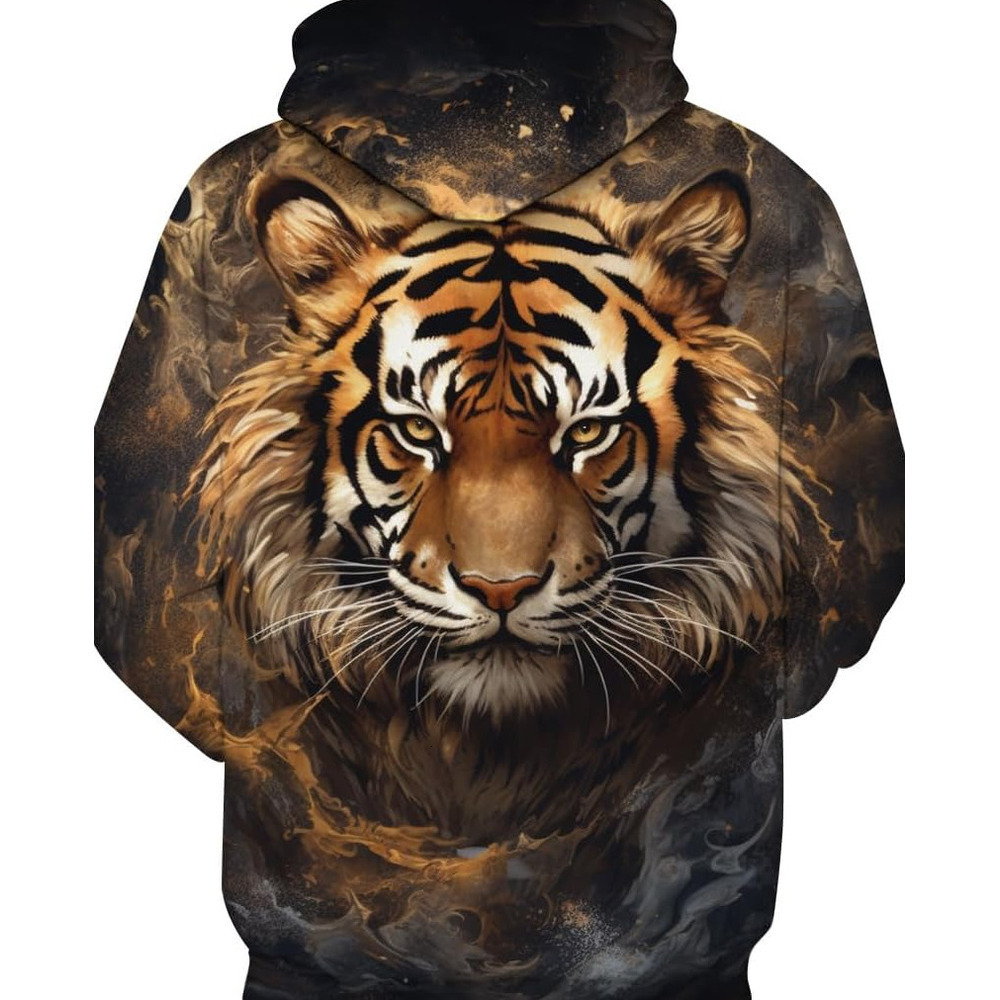 Hoodie for men Women Men Amur Tiger pattern hoodie 3D printed sweatshirt jumper with pocket graphic hoodie sweatshirt jumper long sleeves