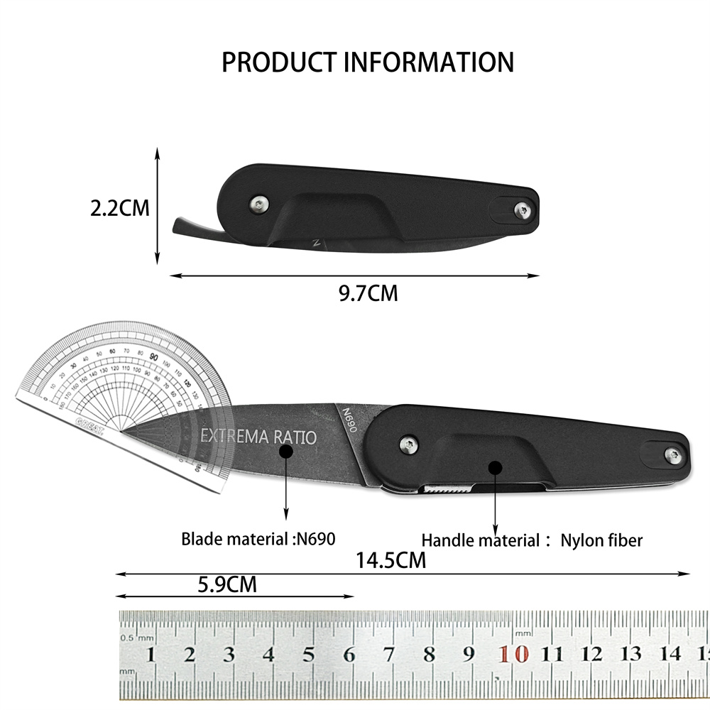 Extrema Ratio BDOR Tactical Folding Knife N Steel Blade G Handles EDC Camping Survival