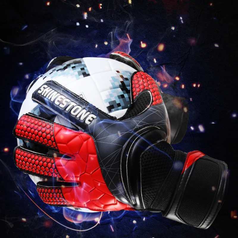 Goalkeeper gloves latex football wristband childrens adult anti slip high-quality football grip strong grip match training goalkeeper glovesXJ250412