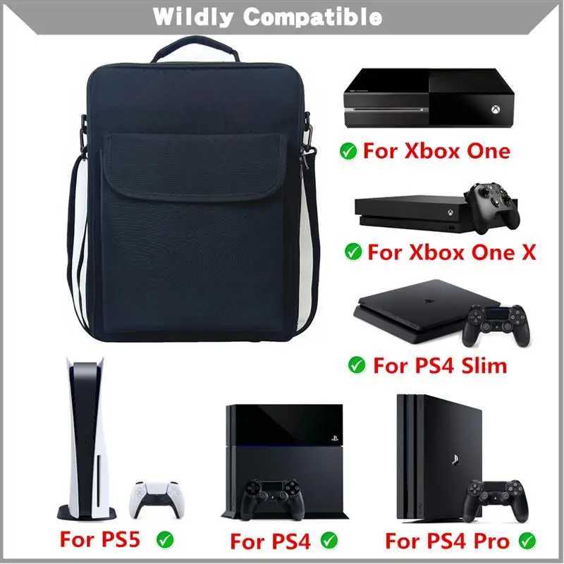 New Portable PS5 Travel Carrying Case Storage Bag Handbag Shoulder Bag Backpack for 5 Game Console AccessoriesXJ241030