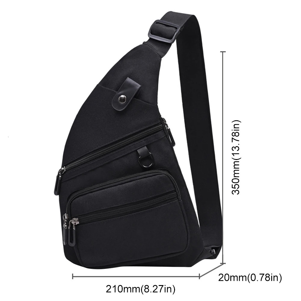 Anti Theft Travel Bag for Men Multifunctional Fanny Pack Large Capacity Waterproof Shoulder Crossbody Solid Sports Chest 241029