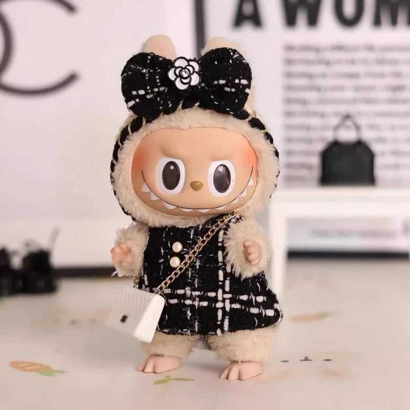 17cm Labu Doll Clothes Heartbeat Macaron Baby Pendant Enamel Face Labuwa Replacement Kawaii Decoration 241030