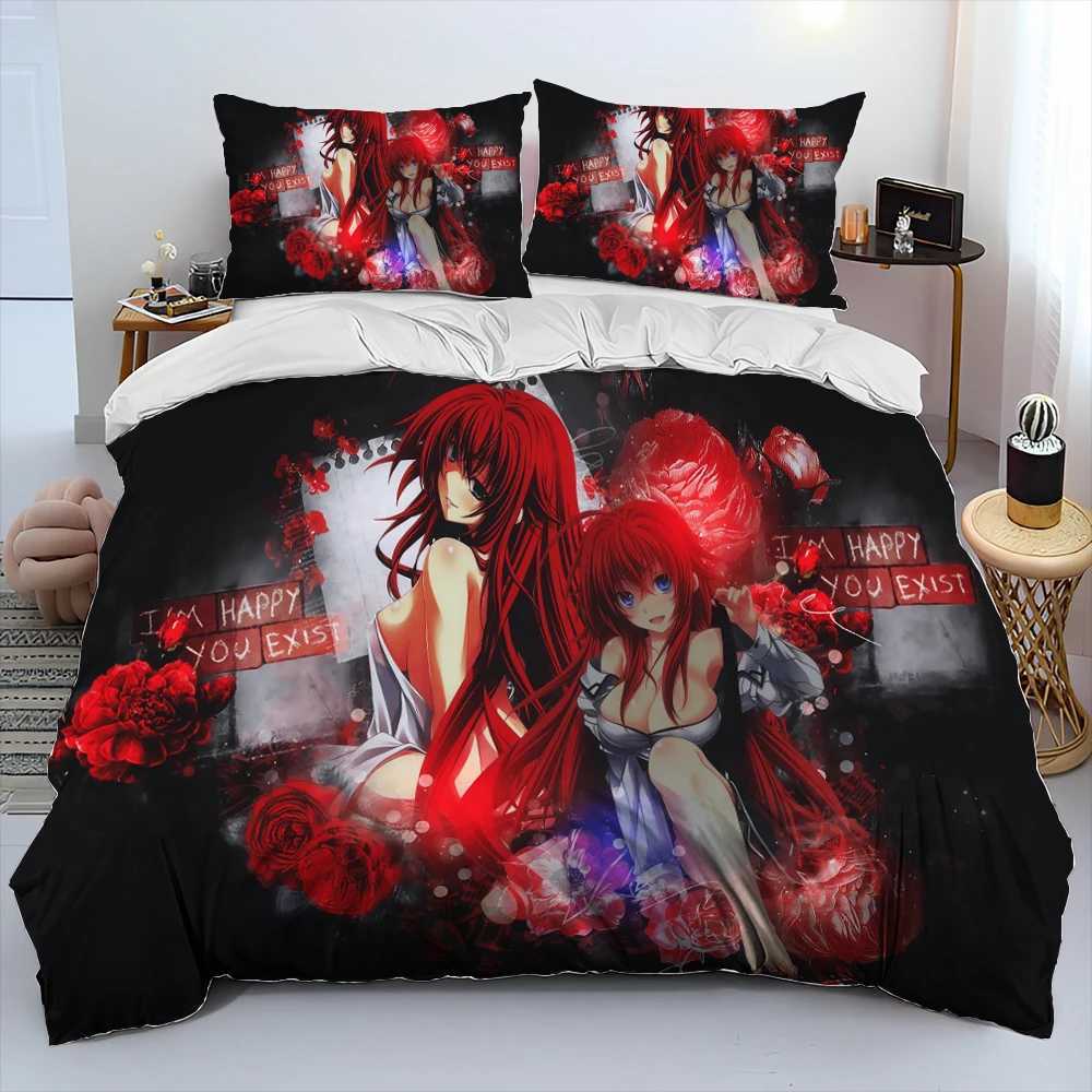 Sexy girl high school DxD anime comfortable bedding down duvet cover bedding extra large bed cover X241029