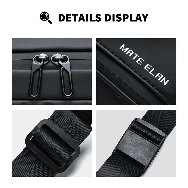 MATE ELAN Premium Crossbody Bag Men For Waist Belt Waterproof Breathable Matching Original n Daily Sling for Youth 241029