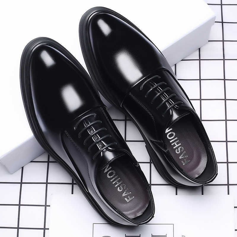 Men Dress Shoes New Mens Leather Shoes Business Casual British Formal Leather Shoes Korean Edition Wedding Shoes Mens Breathable 241009
