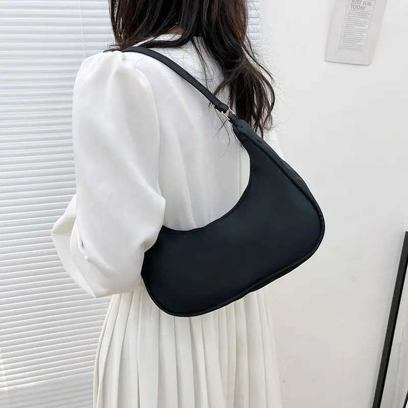 Women Bags Armpit Shoulder Bag Small Shoulder Purse Nylon Underarm Bags Clutch Women Hobos Summer Simple Handbags Bolso Feminina XJ250605