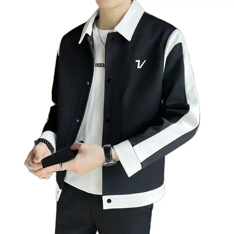Autumn Golf Wear Men y Jacket Fashion Color Blocking Casual Coat Mens Clothes Korean 241030