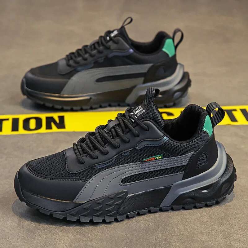 Men's Mesh Sneakers Breathable Men Lace Up Mens Running Comfortable Male Vulcanized Shoes Wear-resistant atillas