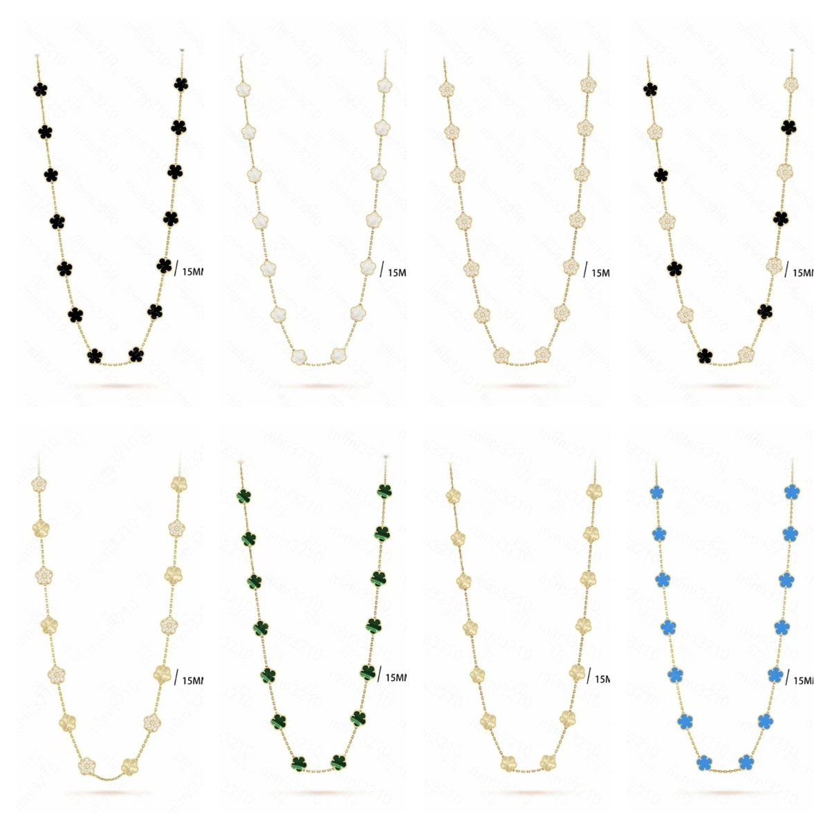 designer necklace necklaces designer multi pattern necklace 18K Gold Plated Green Red White black necklace designer jewelry women clover necklace jewelry