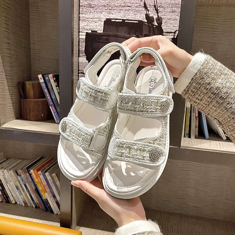 Woman Ladies Platform Designer Slides Outdoor Casual Beach Shoes Summer Non Slip Hook Loop Sandals Women