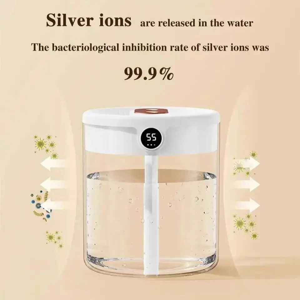 2L humidifier household small large capacity bedroom Usb desktop portable student two port spray water supplement Y241104