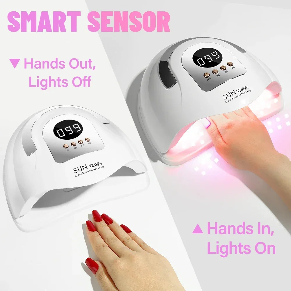 380W LED UV lamp dryer for nail gel polishing with 81LED 4 timer to set HD display screen automatic sensor professional nail lamp 241030