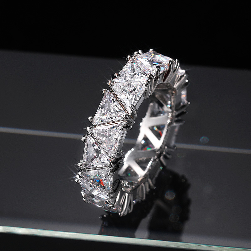 Cluster rings for women luxury diamond ring heart shaped single stone ring round crystal wedding ring exquisite gift