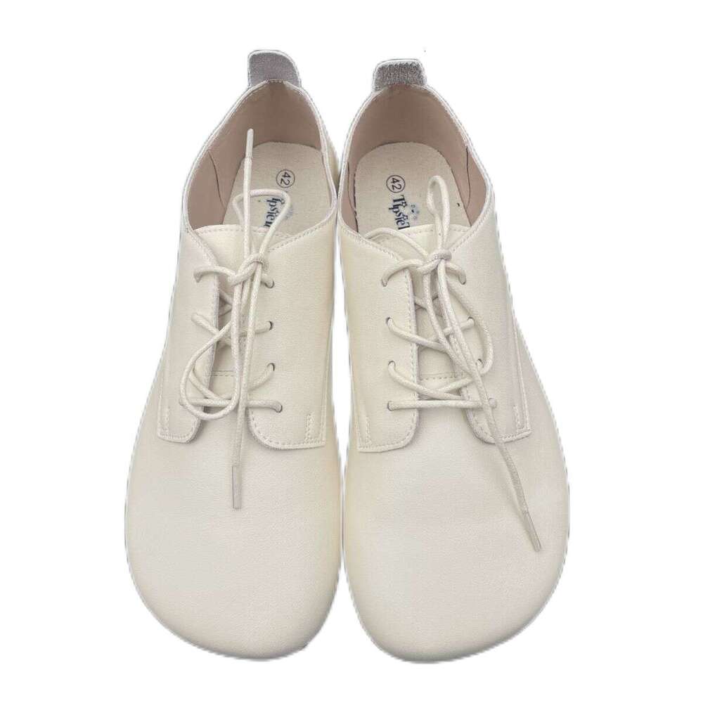 Tipsietoes 2025 Sprinng Autumn Barefoot Genuine Leather Women Sneaker With Zero Drop Flat Soft Sole Wider Toe Box Light Weight