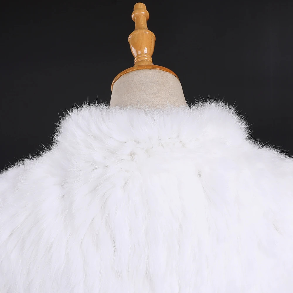 Womens Winter Rabbit Fur Knitted Jacket Long Sleeve Vertical Collar Coat Womens Classic Fur Coat with Pocket 241029