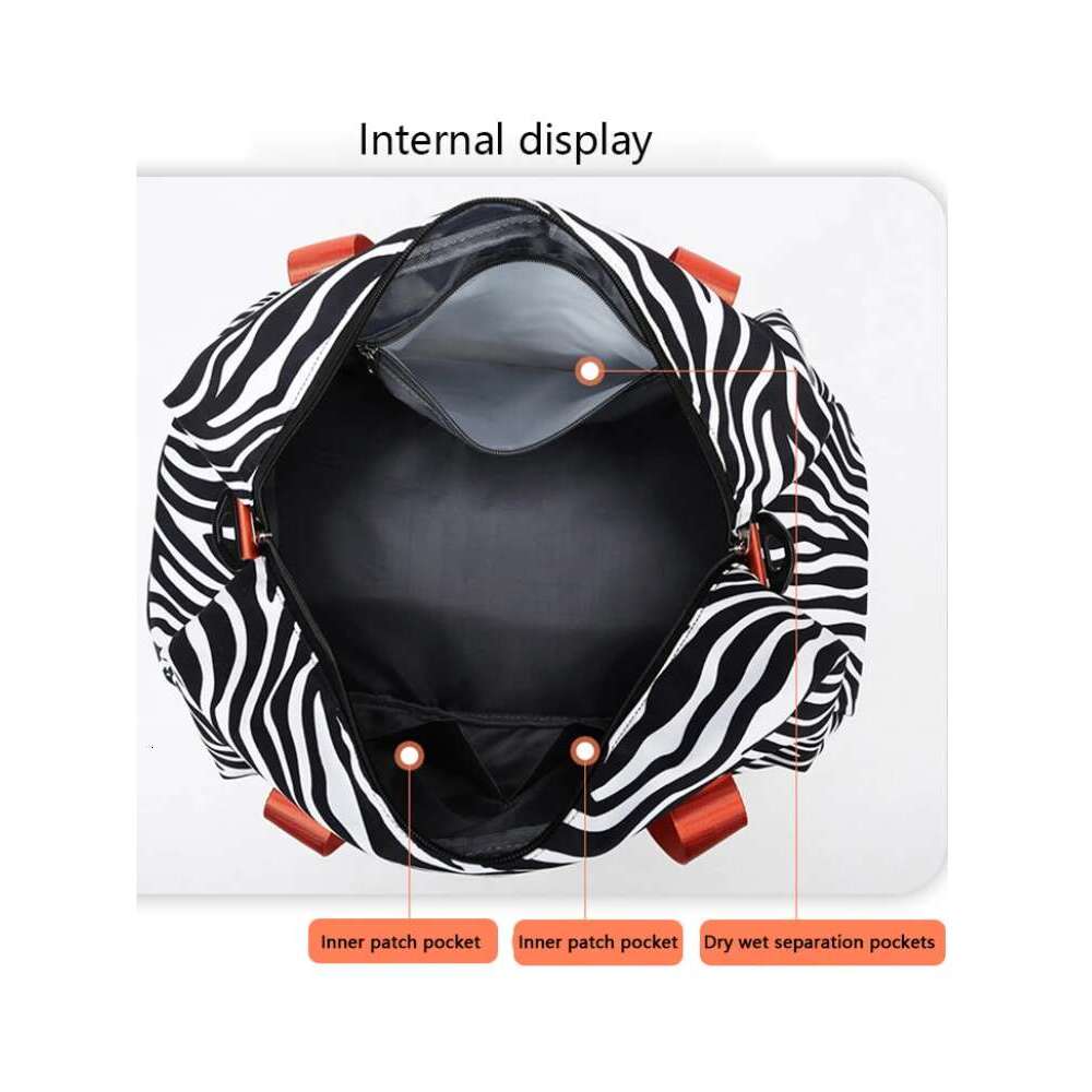 Spacious Durable Women's Carry-On Travel with Animal Print Nylon Large Capacity Sports Gym Weekend Overnight Bag