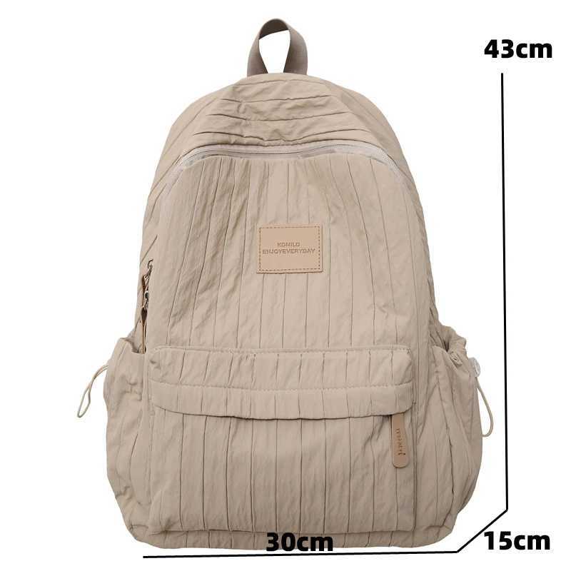 CMM Fashion Stripe Nylon Woman Backpack Schoolbag for Teenage Girls Waterproof Female College Portable Student Lady Casual Book Bags 241030