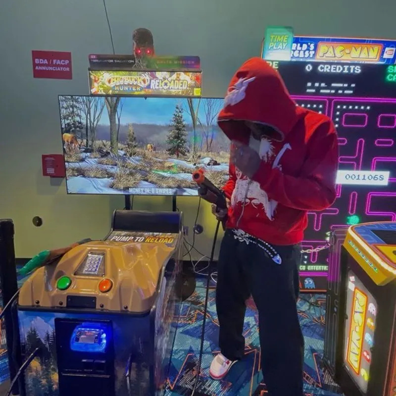 Y2K Cartoon Printed Hoodie Womens High Street Harajuku Retro Oversized Sportswear Womens Loose Casual Zipper Hoodie Top 241025