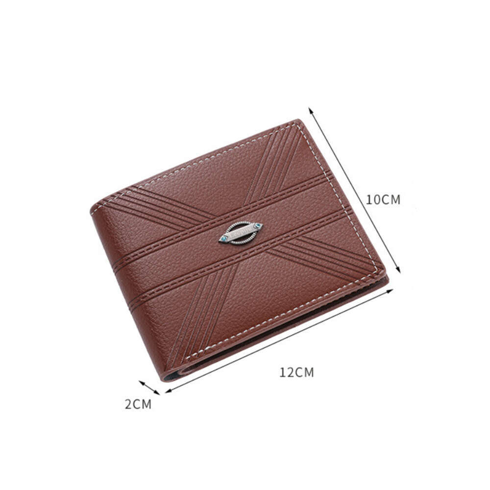 New Men's Short Pu Leather Korean Version Business Casual Multi Large Capacity Wallet Credit ID Card Holder