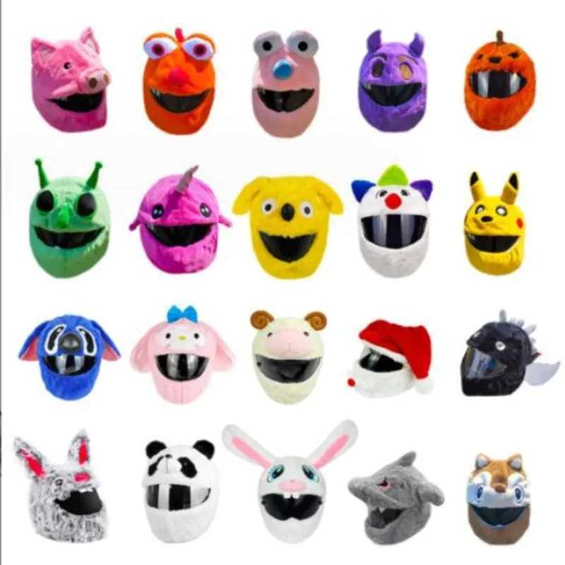 Mens and womens motorcycle helmets face shields motorcycle cool riding equipment personalized pumpkin fun plush helmet covers W241029