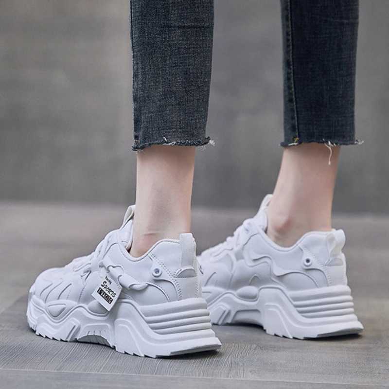 Womens sports shoes free delivery designer platform casual sports running vulcanized white shoes womens short and fat sports shoes M241029