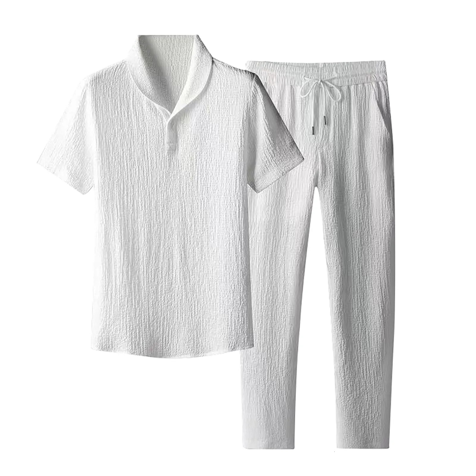 Fashion Mens Tracksuits 2 Piece Casual Athletic Jogging Outfits Short Sleeve Track Suits For Men Set Big Tall Suit 241024