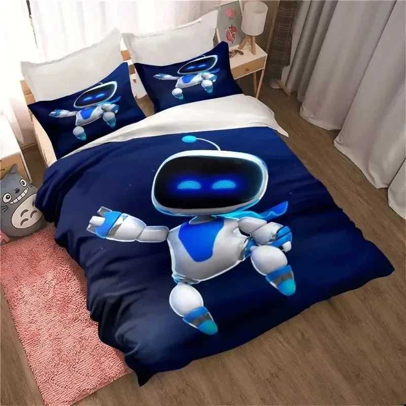 ASTRO BOT Cute Cartoon Bedding Down Duvet Cover Single Bed King Bed Cover Adult Boys Bedding Down Duvet Cover X2410291