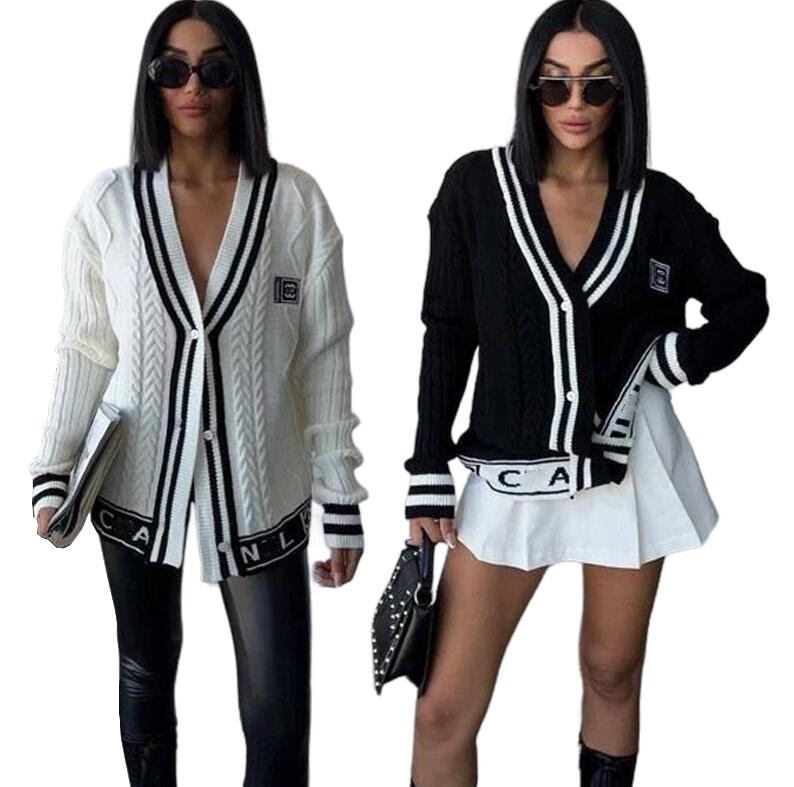 Designer Sweater new arrival Luxury Women's Sweaters patchwork Hoodies loose knit cardigan Modis tops coat Women's Clothing