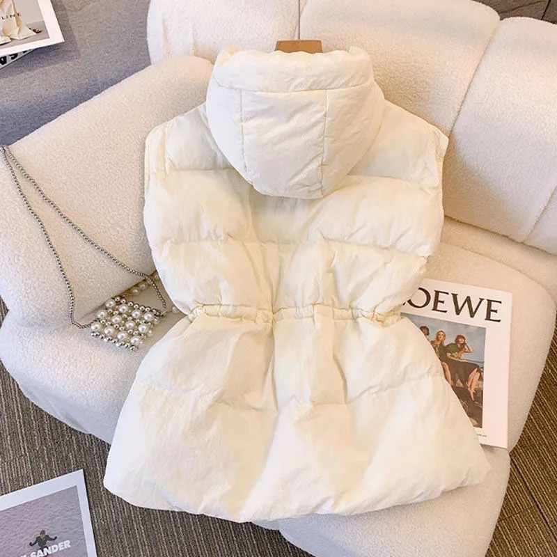 Autumn Golf Wear Women y Vest Fashion Draw Rope Cotton Jacket Clothing Windbreaker Padded 241030