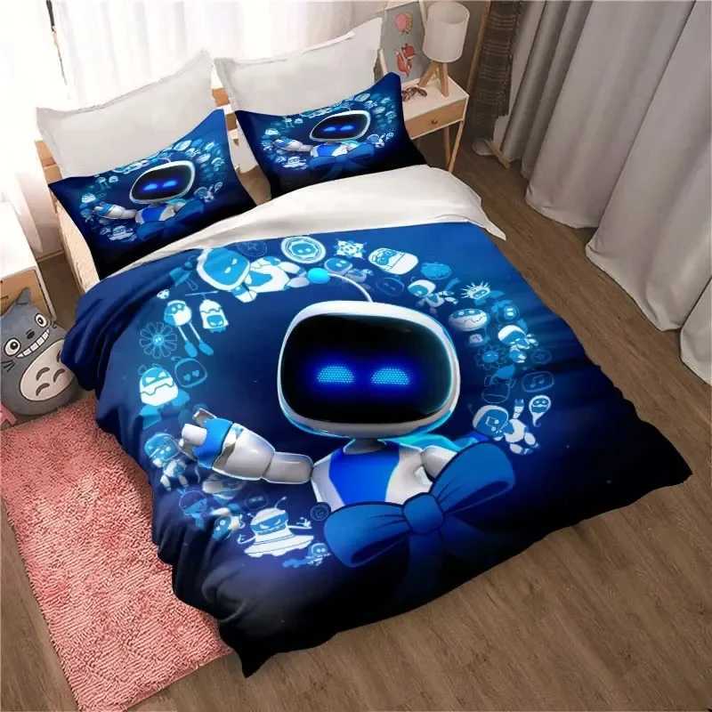 ASTRO BOT Cute Cartoon Bedding Down Duvet Cover Single Bed King Bed Cover Adult Boys Bedding Down Duvet Cover X241029