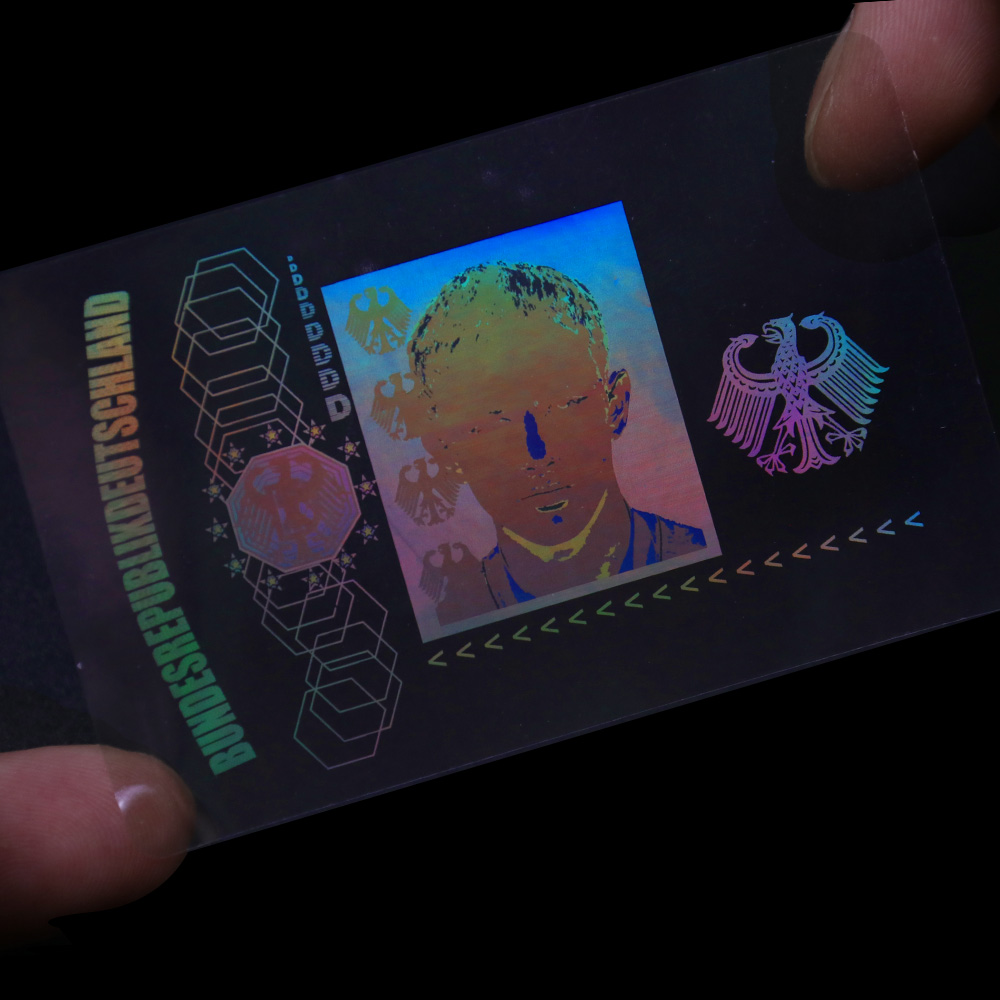 Custom ID Hologram Overlay Transparent License Laser Sticker Holographic Overlay For PVC Cards