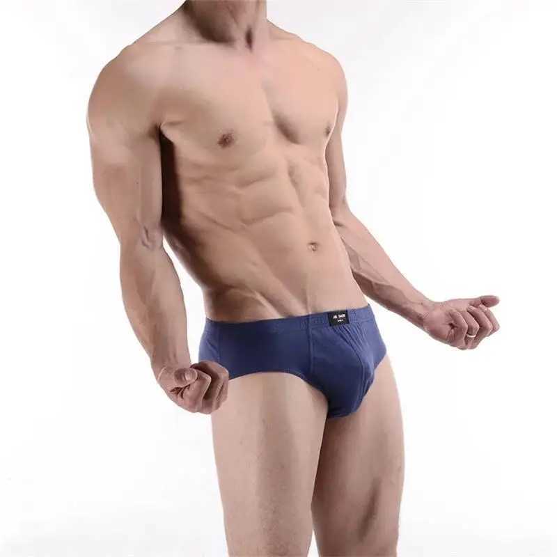 6Pcs/Mens Underwear Cotton Middle-aged Mens Briefs Sexy Boxer Solid Color High-stretch Mid-waist Pants Breathable Mens Shorts W250603