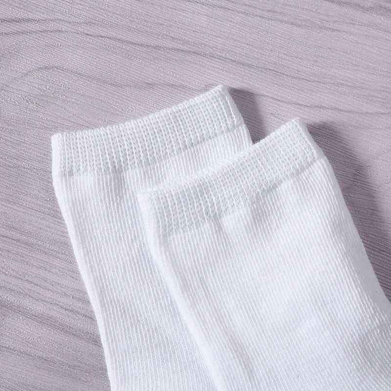 5 pairs of childrens cotton dresses sports socks boys and girls ankle socks white W241030