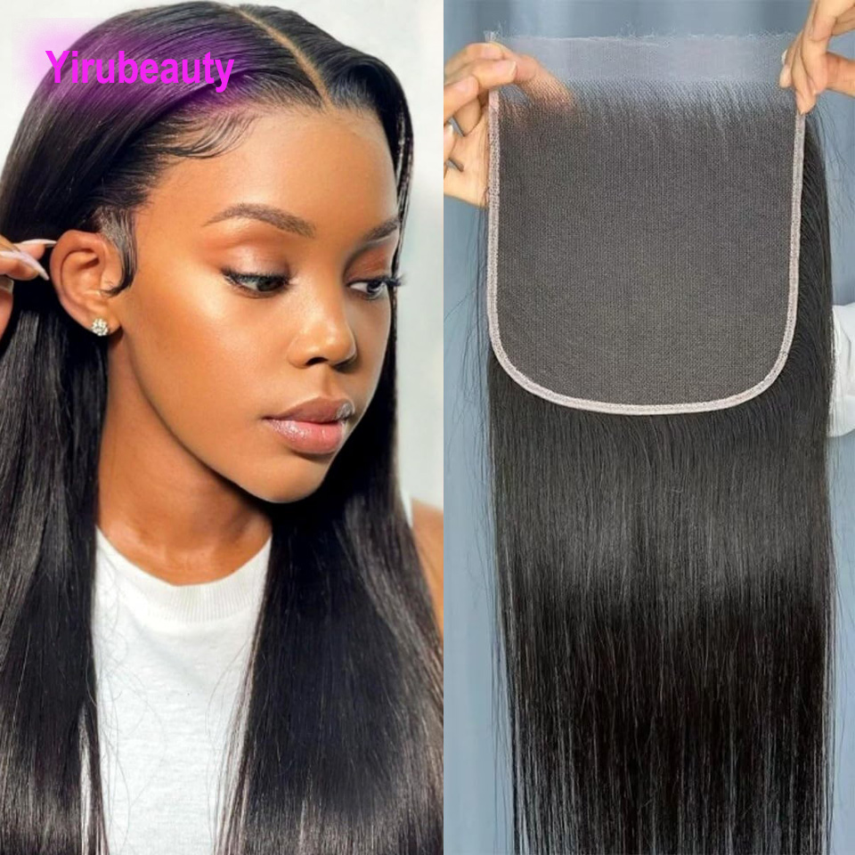 Brazilian Malaysian 100% Virgin Human Hair 6X6 HD Lace Closure Free Part Silky Straight Natural Color 10-24Inch