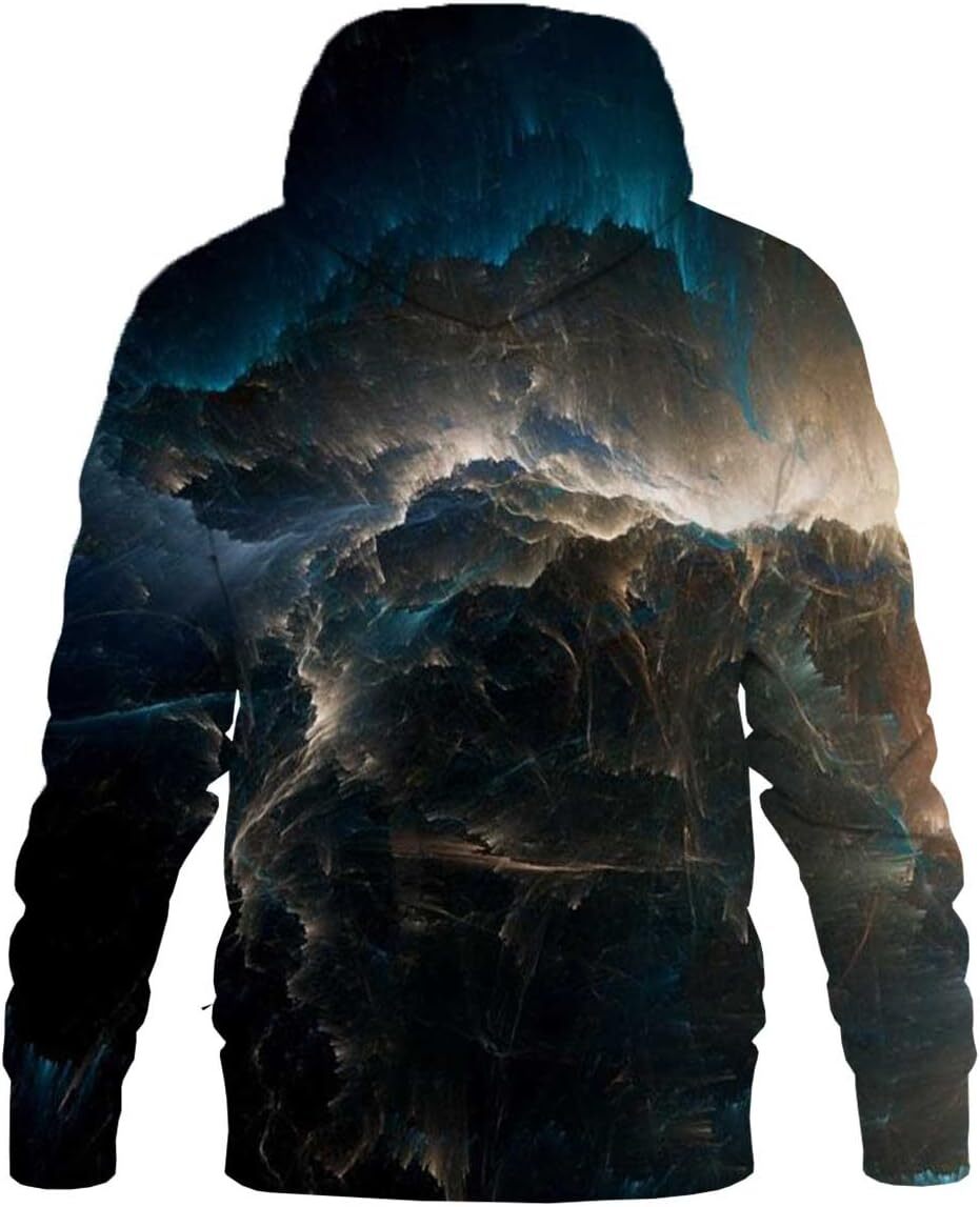 Hoodie for Mens Womens Unisex 3D Novelty Hoodies for Men Women Cool Graphic Pullover Sweatshirts with Super cool fashion Hoodies sweatshirt Pullover L