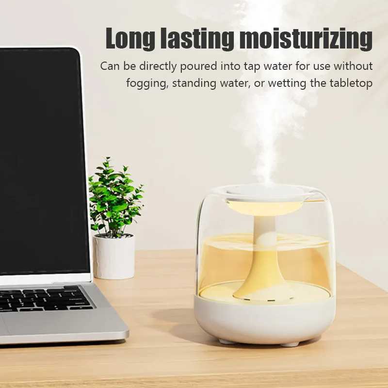 4L large capacity dual spray humidifier He te Bedro luminous Usb humidifier with nano mist Y241104