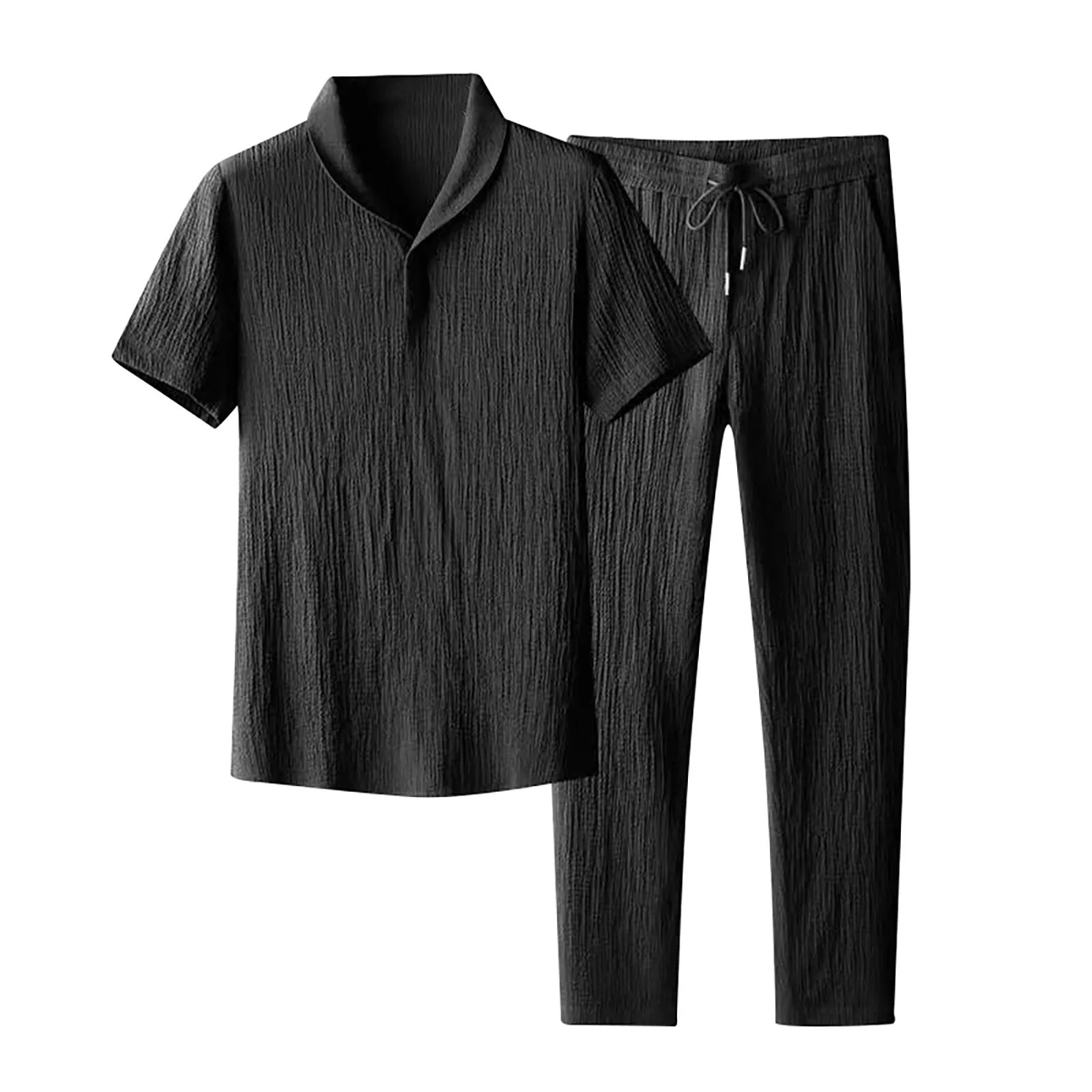 Fashion Mens Tracksuits 2 Piece Casual Athletic Jogging Outfits Short Sleeve Track Suits For Men Set Big Tall Suit 241024