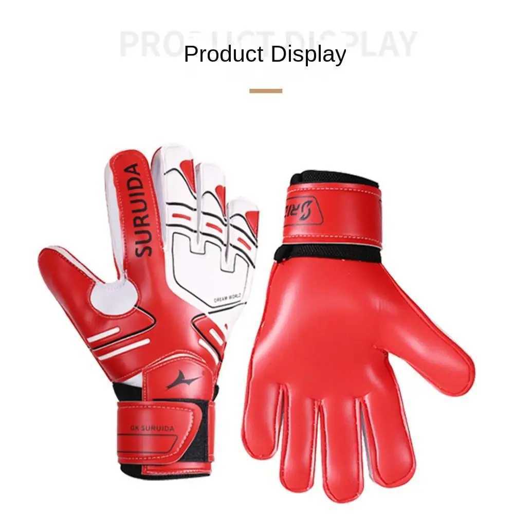 1 pair of size 5-10 goalkeeper gloves thick anti slip childrens football goalkeeper gloves professional padXJ250412