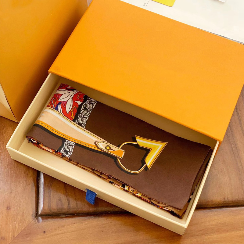 Women's Silk Scarf Fashion Headband Handbag Decoration Designer Silk Scarf 8/120cm