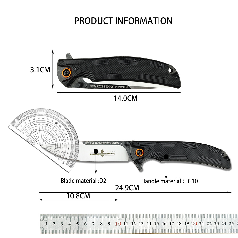 Extrema-ratio Outdoor Bailout Tactical Folding Knife D2 Sharp Blade High Quality G10 Handle Tactical EDC Survival Portable Pocket Tools 15535 535 3300