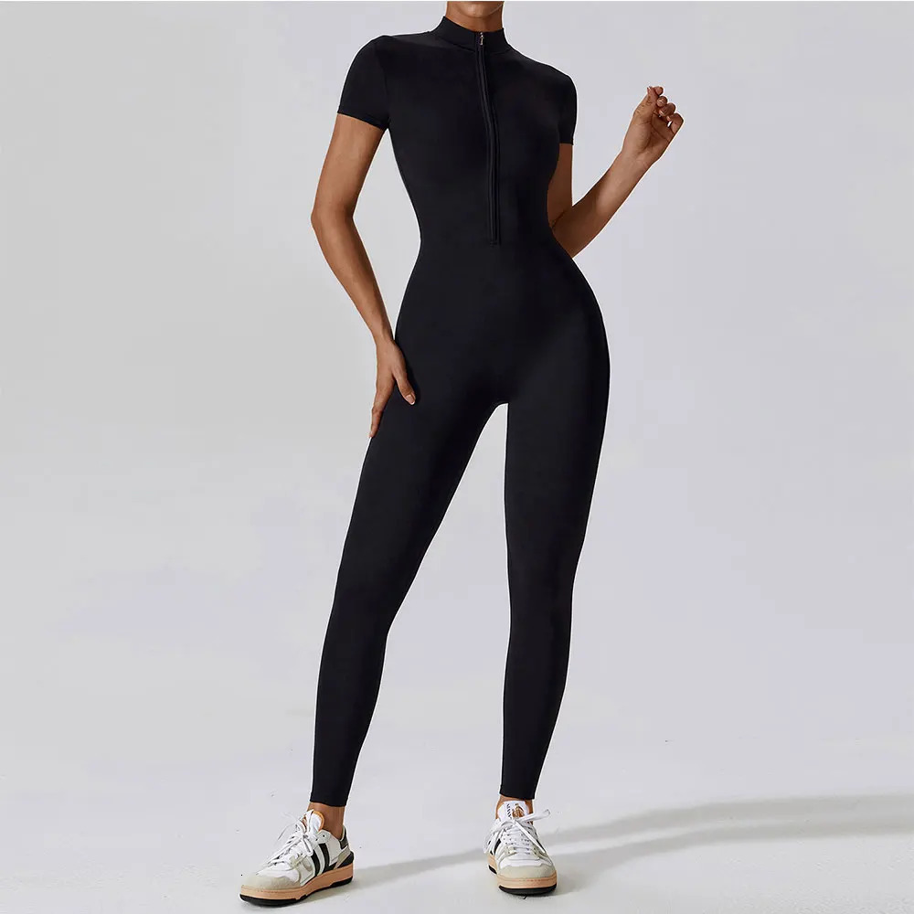 Womens tracksuit Yoga Set Yoga Jumpsuits One Piece Workout Short Sleeve Rompers Sportswear Gym Set Workout Clothes for Women 241029