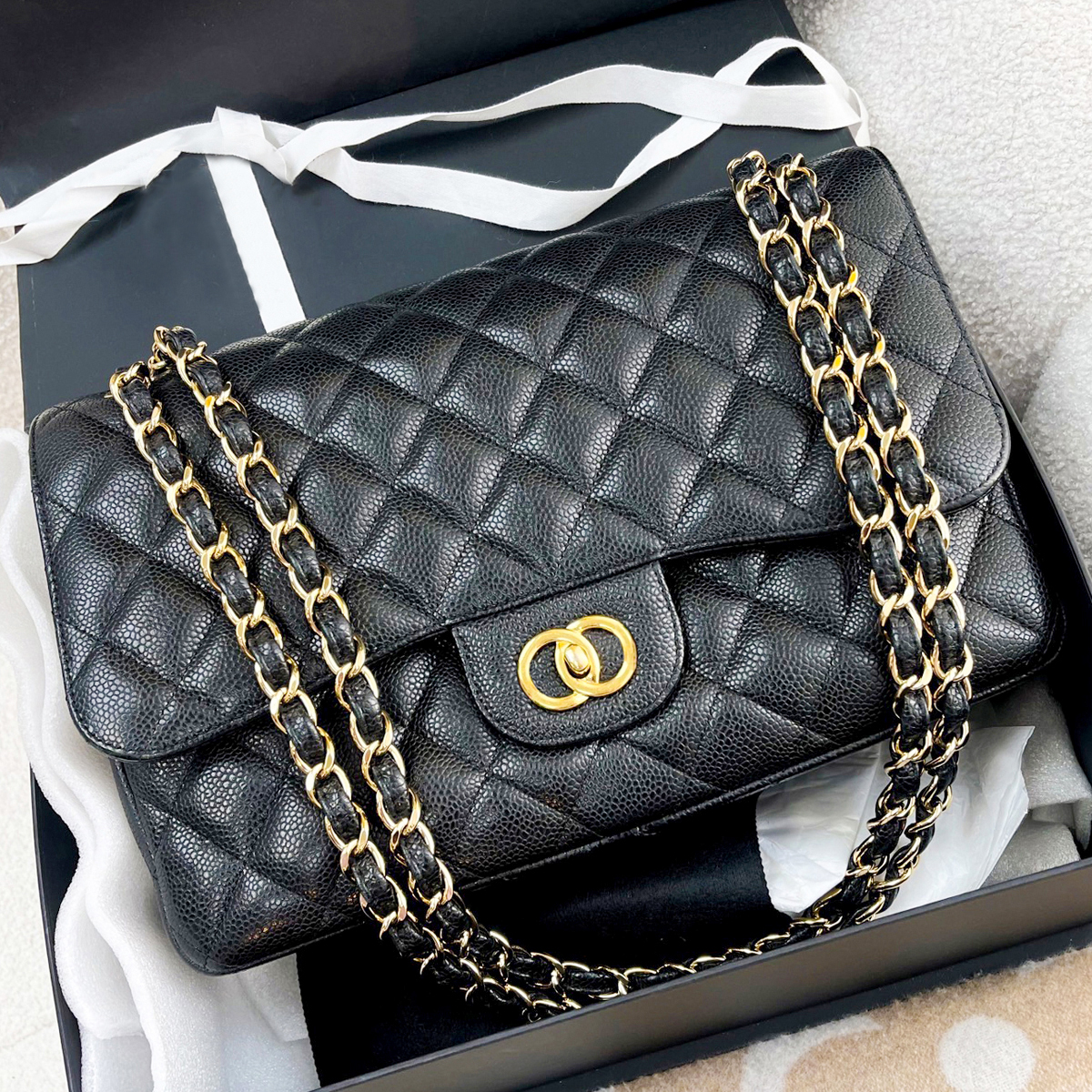 Designer bags Shoulder Bags sheepskin Chain Bag plaid flap 26CM shouder handbag gold silver chain leather double letter solid color stripe bag