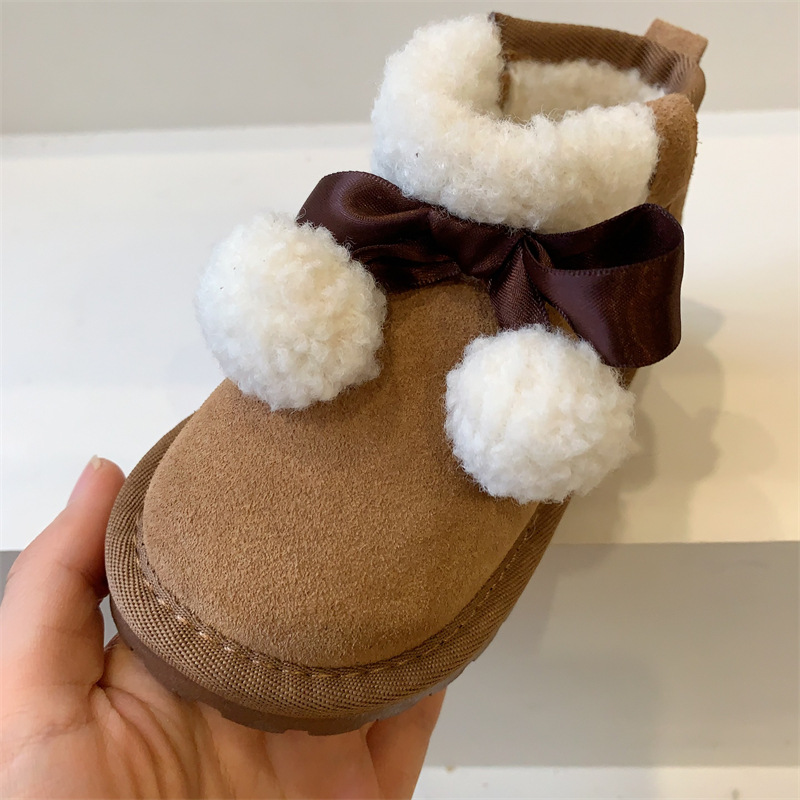 Children's Winter Snow Boots with Wool Plush ing, Anti-Slip, Keep Warm, Sizes 21-35