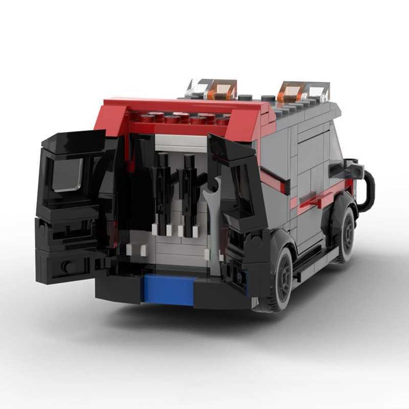 MOC-20604 SWAT Team Car Building Block Set A-Team GMC Vandura Van Pickup Truck Brick Model DIY Kids Puzzle Toys Birthday GiftXJ241029 - view 6