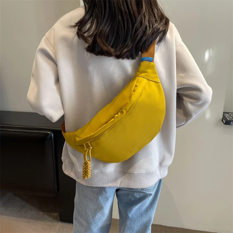 Fashion Women Bag Lady Saddle Shouder Bag All Match Trend High Quality Canvas Crossbody Messenger Females Casual Bag 241024