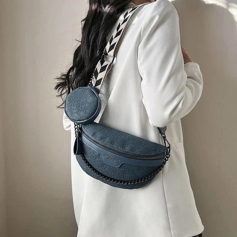 ner Woman Chest Pack Retro Embroidery Belt Bag Coin Purse y Lady Waist Fashion Shoulder Crossbody Bags 241029