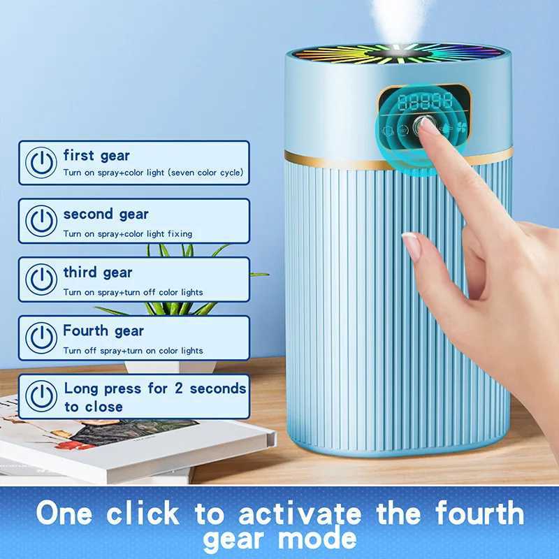 1100ML large capacity air humidifier USB Electric Ara diffuser essential oil color lamp atomizer Spary for He Bedro Y241104