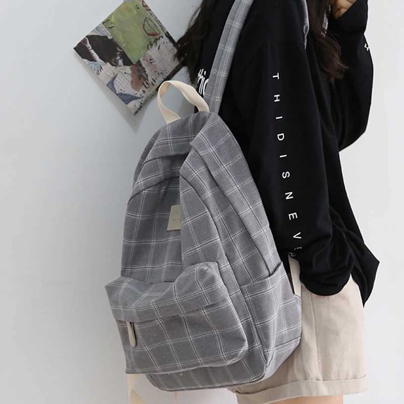 CMM Fashion Girl College School Bag Casual New Simple Women Backpack Striped Book Packbags for Teenage Travel Shoulder Rucksack 241030