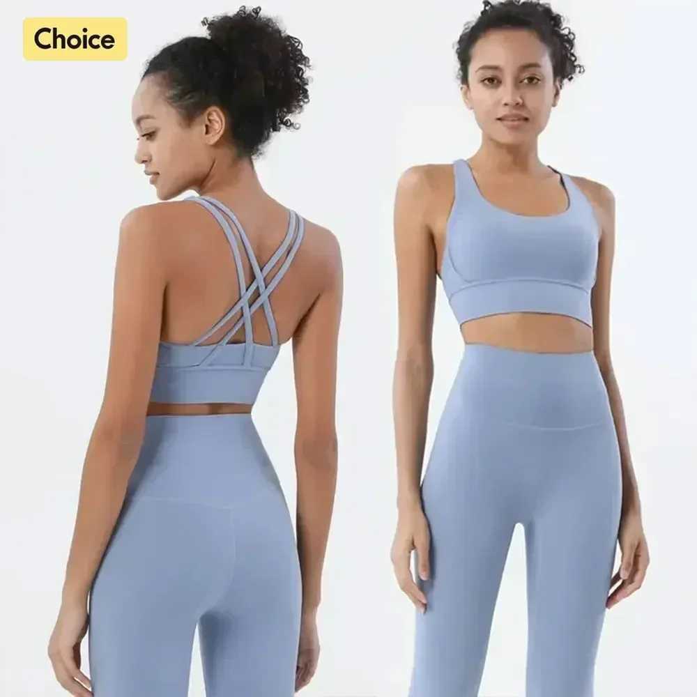 Sportswear yoga suit leg and top fitness sportswear gym clothing bra pants set running sportswear W250326